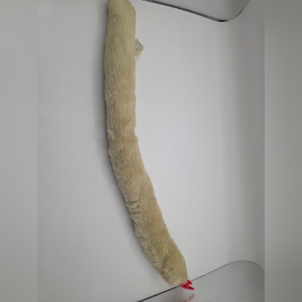 Plush Cream Furry Snake